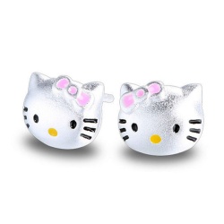 Сережки гвоздики Hello Kitty