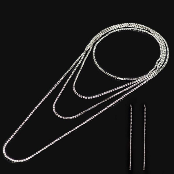 Набор украшений: Длинное Колье и серьги lan-2913