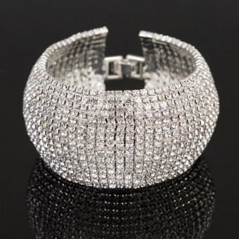 Вечерний браслет с кристаллами Широкий lan-3180