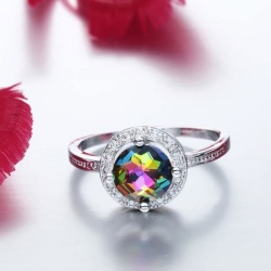 Кольцо с камнем Мистик-Топаз