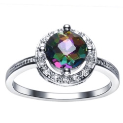 Кольцо с камнем Мистик-Топаз