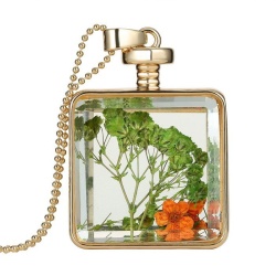 Кулон с цепочкой Бутылочка с цветами Ноготок