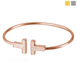 Браслет металлический Tiffany Double T