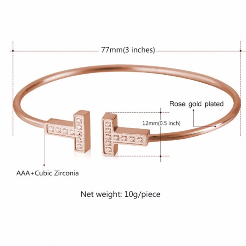 Браслет металевий Tiffany Double T