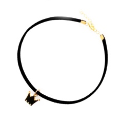 Замшевый чокер с кулоном корона lan-2134