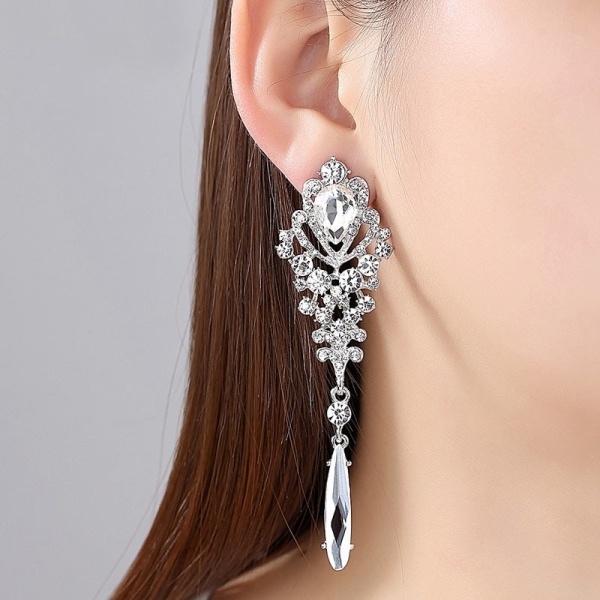 Серьги с камнями Принцесса