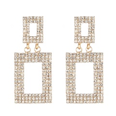 Вечерние серьги с кристаллами Прямоугольник lan-3183