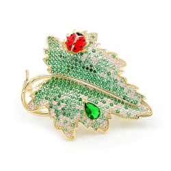 Брошка листок клена Еліт