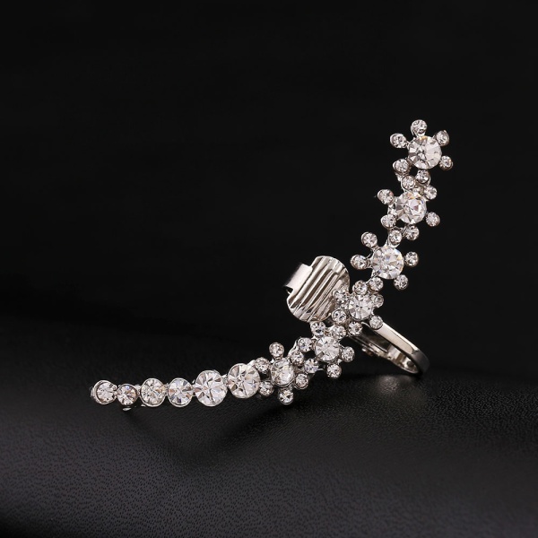 Кафф с камнями Flower white