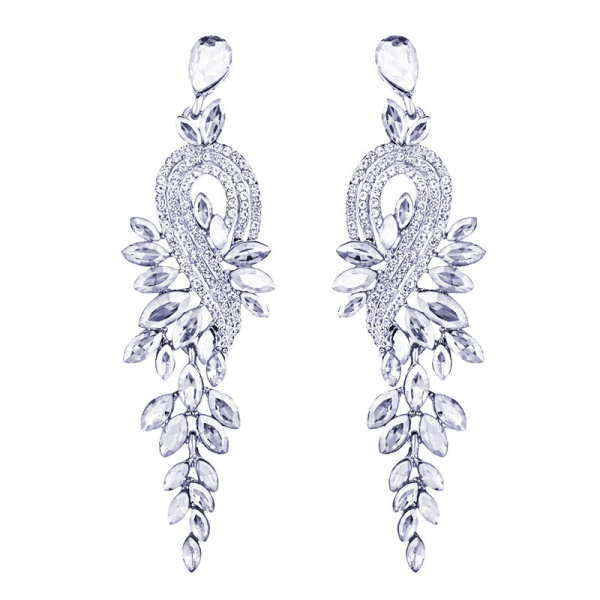 Вечірні сережки з камінням