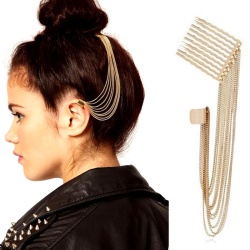 Кафф Гребінець для волосся з ланцюжками Lilu