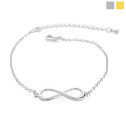 Браслет цепочка Бесконечность серебристого цвета
