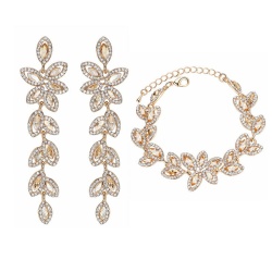 Набір прикрас Кристальна гілка: сережки та браслет