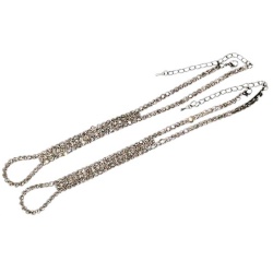 Браслет на ногу з кільцем на палець кристалики