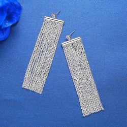 Довгі вечірні сережки з кристалами lan-3036.