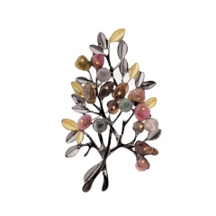 Брошь из натуральных камней Дерево