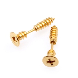 Серьги гвоздики Шуруп