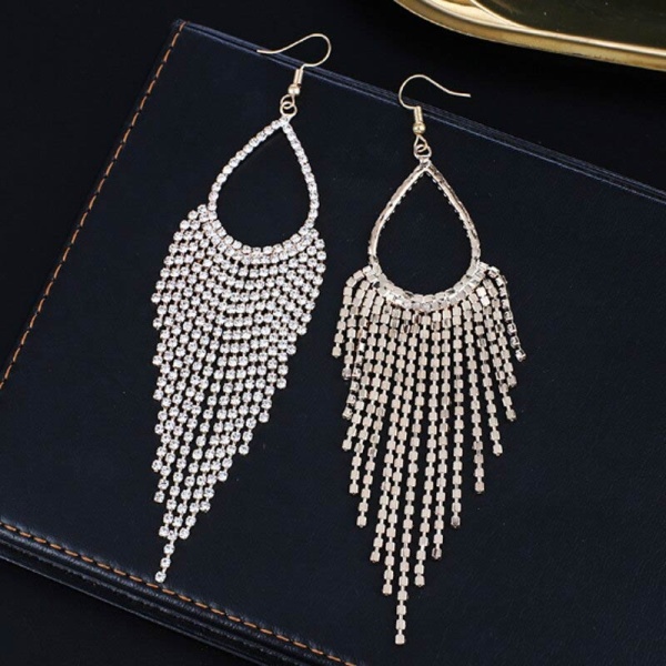 Длинные Серьги с кристаллами lan-2920