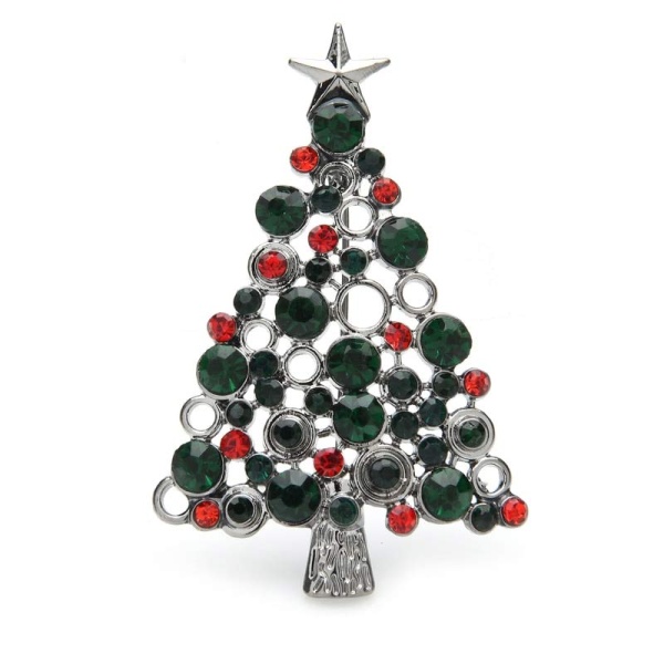 Брошь новогодняя Елка стиль