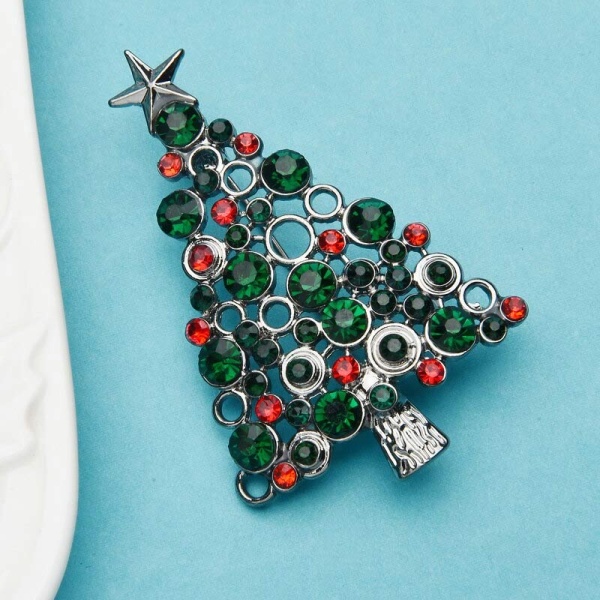 Брошь новогодняя Елка стиль