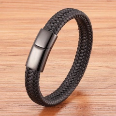 Кожаный браслет Классик черный