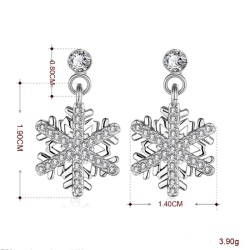 Сережки гвоздики Сніжинка срібні