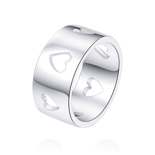 Кольцо Сердечко посеребренное