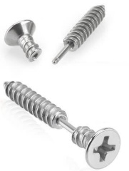 Серьги гвоздики из стали Spikes Шуруп lan-2921