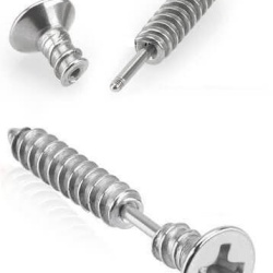 Сережки гвоздики зі сталі Spikes Шуруп lan-2921