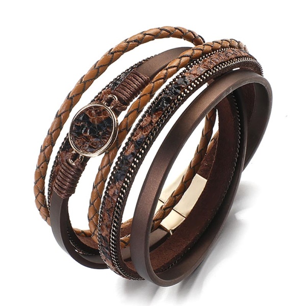 Жіночий шкіряний браслет.