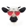 Брошь корова в очках