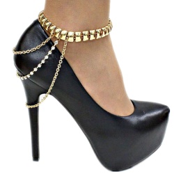 Браслет на ногу с цепочками Каблук