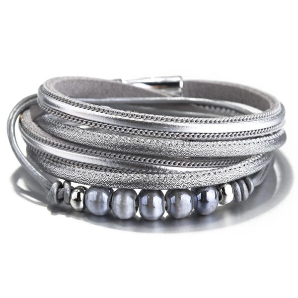 Женский кожаный браслет Ники