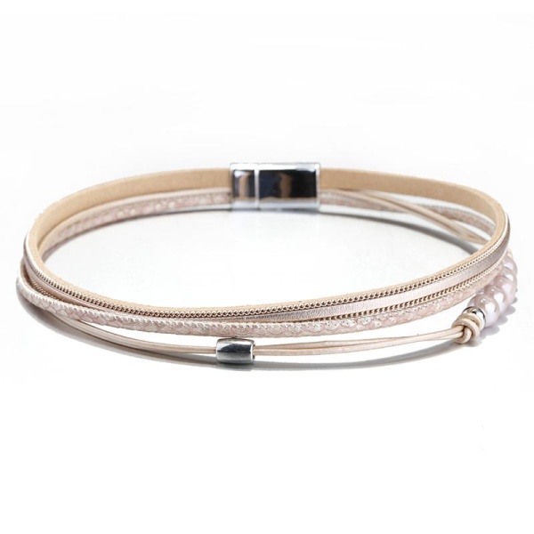 Женский кожаный браслет Ники