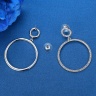Серьги кольца с камнями lan-3040