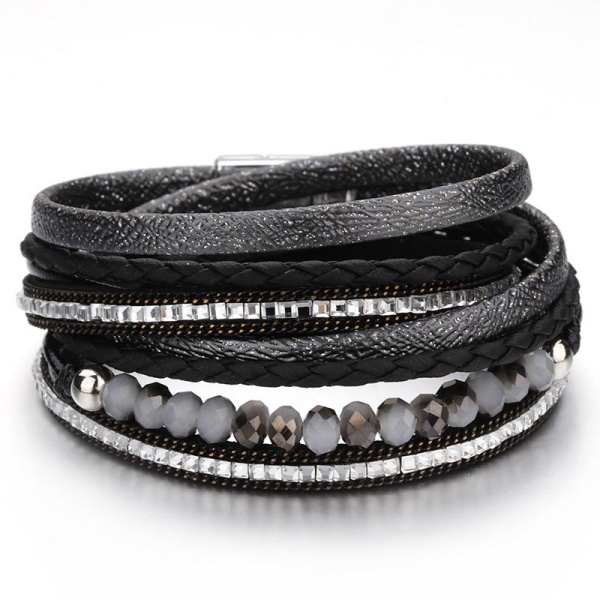 Женский кожаный браслет Мики