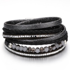 Женский кожаный браслет Мики