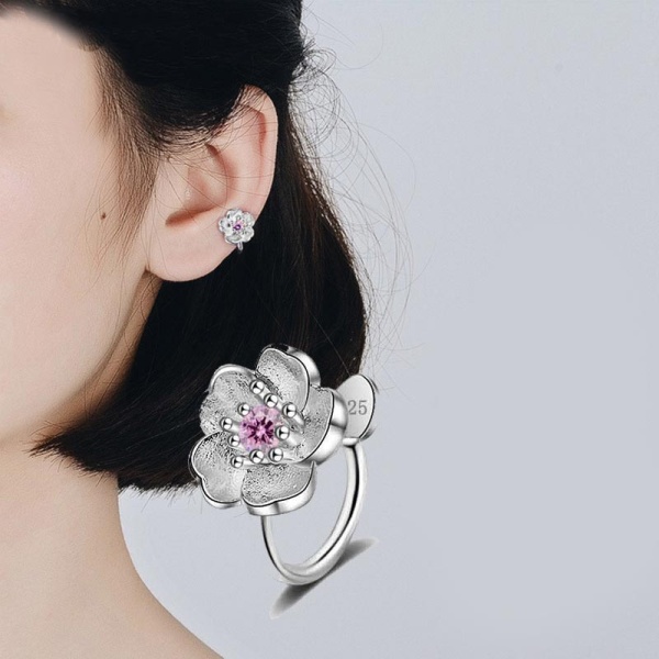 Кафф без проколу квітка lan-3195