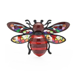 Брошь бджола вітраж