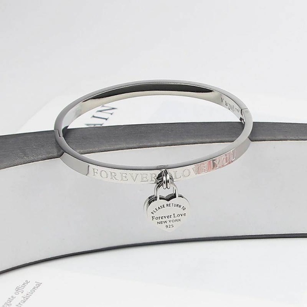 Жіночий браслет з нержавіючої сталі Серце forever love New York