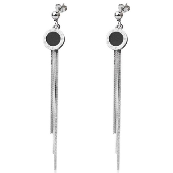 Длинные серьги с римскими цифрами lan-2722