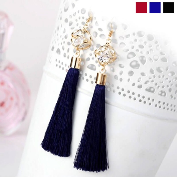 Серьги кисточки Кристалл