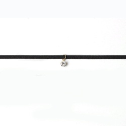 Замшевый чокер с кристаликом подвеской lan-2150