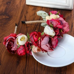 Обруч на голову з квітами Троянди Глорія