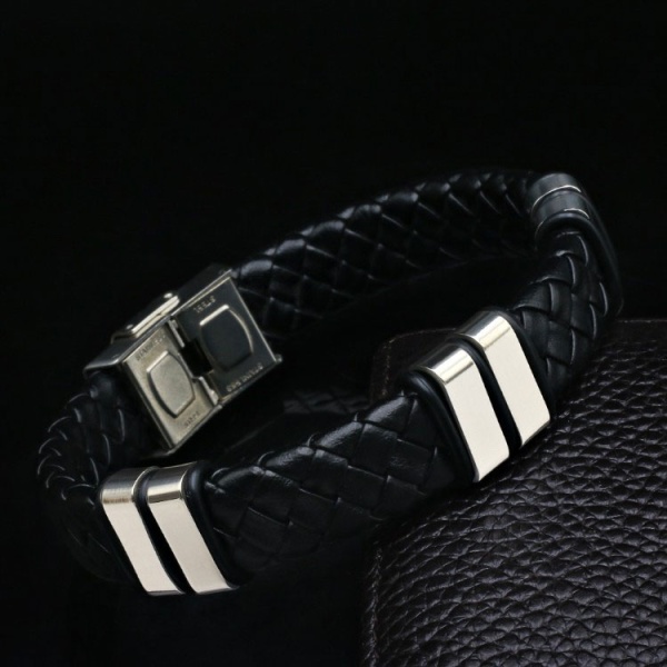 Чоловічий шкіряний браслет Kossa