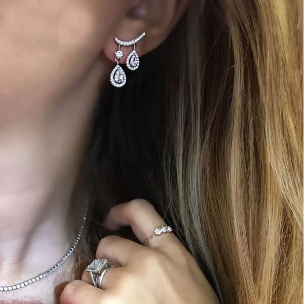 Серьги гвоздики две капли lan-2724