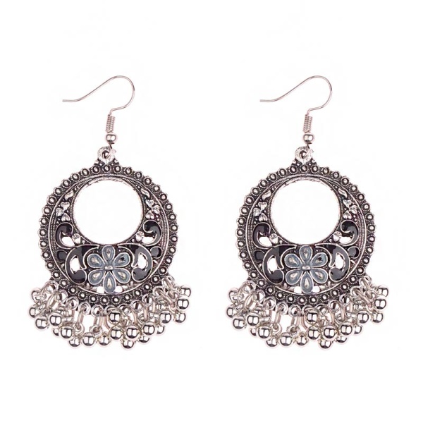 Серьги подвески бохо стиль Цветок завиток lan-2924