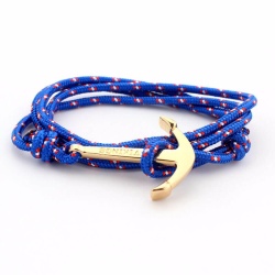 Браслет шнур з якорем Вікінг