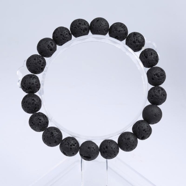 Браслет із вулканічного лавового каменю