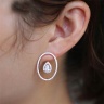 Серьги овал с каплей lan-2725